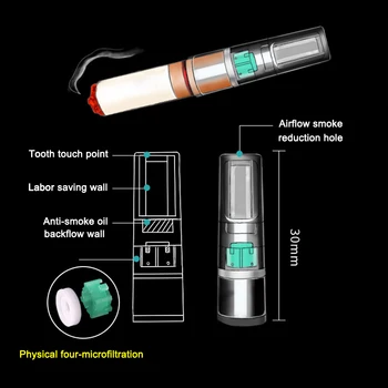 100ks Jednorazové Tabak Cigaretový Filter Fajčenie Znížiť Dechtu Filtrácie Čistenie Držiaka F2