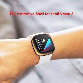 Nárazník Rám Prvok Elegantné Hodinky Pohodlné pre Fitbit Naopak 3/Fitbit Zmysel Sledovať voči Poškriabaniu Prípade Shell