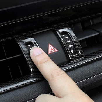 Pre Toyota RAV4 2019-2021 Auto Centrálne Riadenie Stredného odvzdušňovací Kryt Výbava Výstražné Svetlo Rám Príslušenstvo, Uhlíkových Vlákien