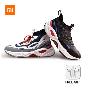 Xiao Mijia Freetie tenisky mužov topánky mens príležitostných muž Módne Kože Priedušné Ponožky Dizajn EVA Gumy