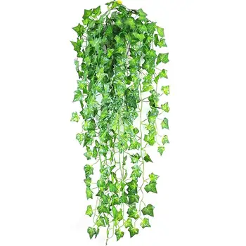 210 CM Umelé Zelenej Listovej Ivy Viniča Pre Domáce Svadobné Dekorácie, Rastliny, Liana Veľkoobchod DIY Visí Garland Umelé Kvety
