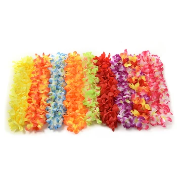 8 Farba Havajské Leis Simulované Hodvábneho Kvetu Leis Dance Party Maškarný Garland