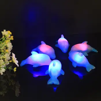 Vtipné LED Svetlo, Až Cartoon Dolphin Vietor Až Plávanie Ryby Deti Kúpeľ Čas Hrať Hračka