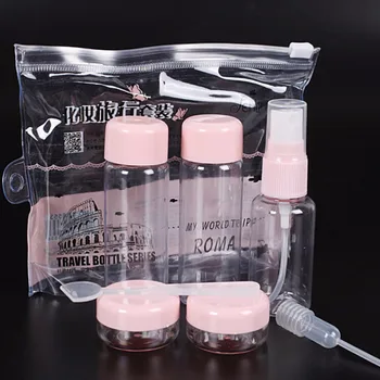 7pcs/Set Cestovné Mini tvoria Kontajner na Fľaše Plastové Transparentné Prázdne Eyeshadow make-up, Kozmetické Krém na Tvár Hrniec Fľaše