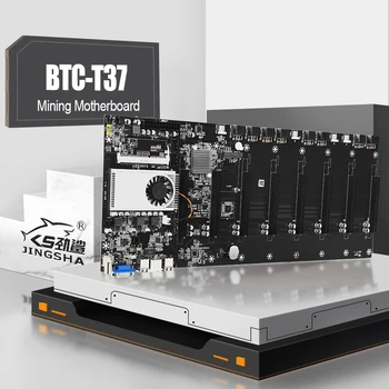 JINGSHA BTC-T37 Ťažba základnej Doske 8 GPU Doske S procesorom Amd Ethereum Bitcoin Riserless BTC 37 Banský Odborník Rada Baník