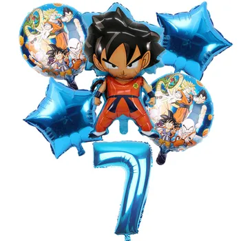 1Set Son Goku Hrdina Tému, Narodeniny, Party Dekorácie Vlajka Tortu Vložiť Balóny Deti Narodeninovej Party Jednorázový Riad Dodávky
