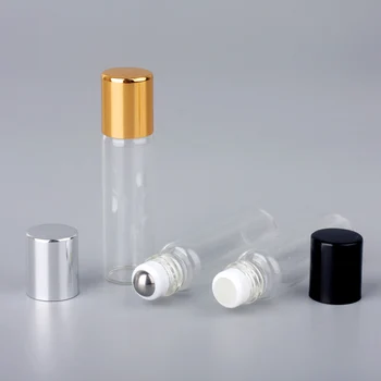 100 Ks/Veľa Mini Sklo Parfum Fľaše S Roll Na Prázdne Kozmetické Esenciálny Olej Pre Cestovanie S Skla, Ocele Lopta Roller Fľašu