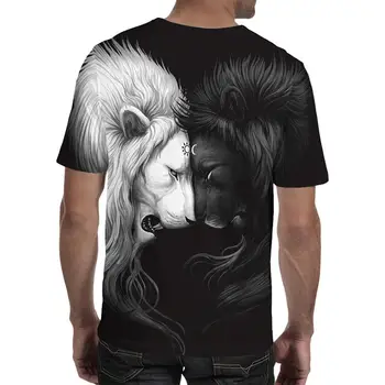 Hip Hop Streetwear Muži t-shirt Módne Mužov Black Bežné 3D Vytlačené Krátky Rukáv Kolo Krku T-Shirt Tee Top футболка оверсай 2021