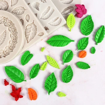 Silikónové Čokoláda Pečenie Plesne Strom Javorový List Formy Fondant Cake Zdobenie Nástroje 3D Sugarcraft Živice Hliny Domáce Pečenie