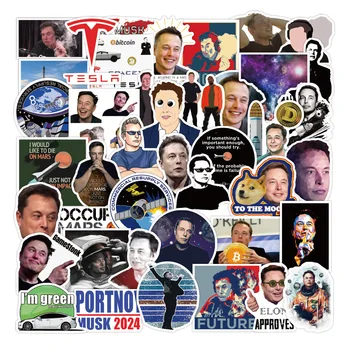 10/50/100ks Zábavné Elon Musk Meme Nálepky Zápisník Graffiti Prenosný Kufor Skateboard Notebook, Telefón Cartoon Nálepky Obtlačky