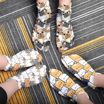 Vysoko Kvalitné Módne Roztomilý Bavlnené Ponožky Tvorivé Harajuku Bežné Šťastný Ženy Ponožky Novinka Kawaii Cartoon Panda Krátke Ponožky