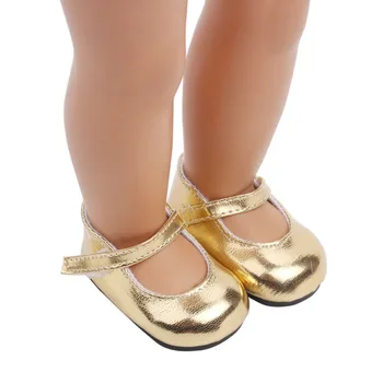 2020 Roztomilý Zlaté Sandále New Born Baby Doll Topánky pre 18