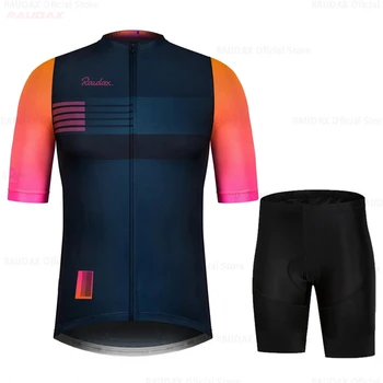 2021 Raudax Tím Lete Cyklistika Dres Tímu Cyklistické Oblečenie Vyhovovali MTB nohavice s Náprsenkou Šortky Nastaviť Mužov Bicykli Ropa Ciclismo Triatlone
