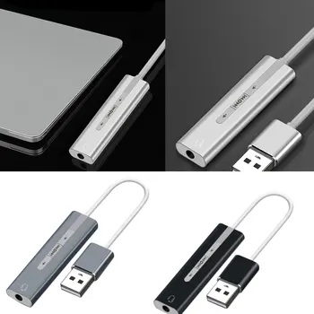 USB Externý Zvuková Karta, PC, Notebook, USB Audio Prevodník 3,5 mm Audio Rozhranie, Mikrofón, Slúchadlá Adaptér