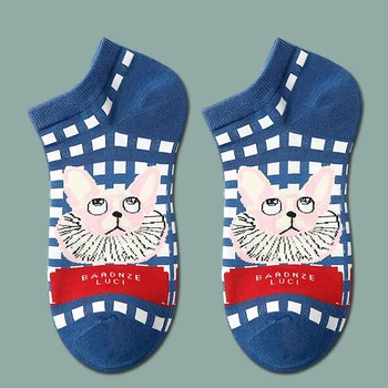 Roztomilý Krátke Ponožky Kreslených Mačka Ženy Neviditeľné Ponožky Zábavné Ženské Umenie Bavlna Kawaii Ponožky Factory Dropshipping, Kontaktujte Nás