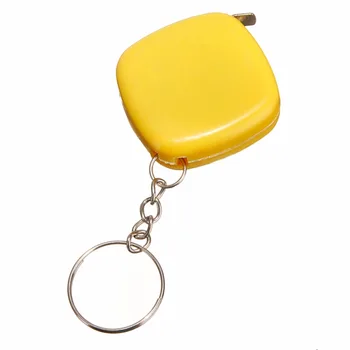 1 Meter Farba Náhodné Keychain Keyring Nástroj Populárne Mini Meracie Pásky Prenosné aplikácie Keychain Mužov Darček Kvalitné 1pc