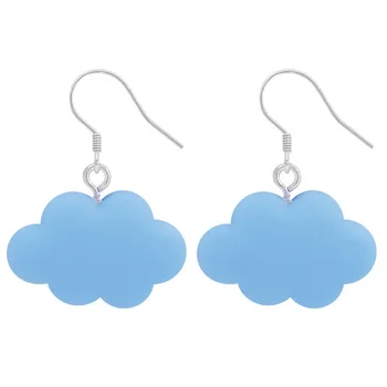 Roztomilý asymetrické sladké roztomilý malý čerstvé blue sky cloud módne náušnice kórejský akryl náušnice pre ženy šperky veľkoobchod