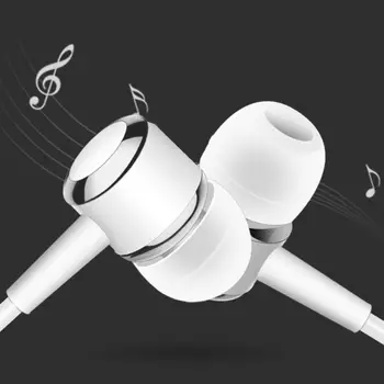Vysoko Kvalitný Stereo Anti-pot Subwoofer Slúchadlá Pre Apple IPhone SAMSUNG V Uchu, Handsfree Slúchadlá 3,5 mm