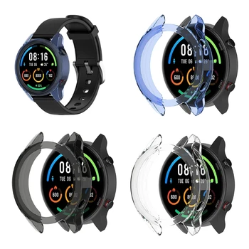 Ultra-Slim Mäkké TPU Sledovať Prípade, že Kože Shell Ochranný Kryt Puzdro pre -Xiao Mi Watch Color Športové Vydanie