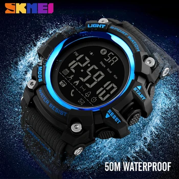 SKMEI Bluetooth Smart Hodinky Značky Krokomer Kalórií Digitálne Športové Hodiny Vojenské Nepremokavé Mužov Náramkové hodinky relogio inteligente