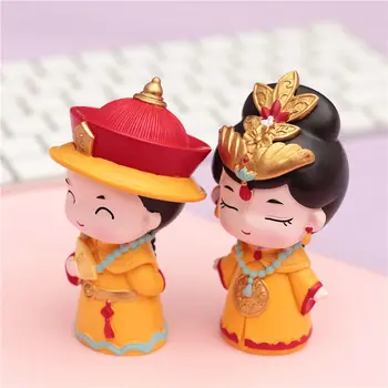 Kreatívne Čínsky Cisár Cisárovná Figúrka Živice Kráľovná Ornament Kroji Domáce Dekorácie Tortu Vňaťou Miniatúrne