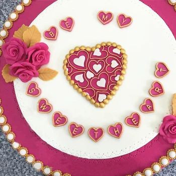 V tvare srdca list fondant tortu silikónové formy čokoláda jelly pečivo, cukrovinky cupcake dekorácie, kuchynské hliny Pečenie nástroje F0198