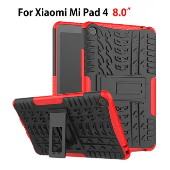 Prípad Pre Xiao Mi Pad MiPad 4 Mipad4 8.0 palcový Kryt Heavy Duty 2 v 1 Hybrid Robustné, Odolné Funda Stojan Tabletu Shell Capa