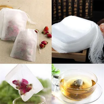 Čaj Tašky Jednorazové netkanej Textílie pre potravinársky Prázdne Vrecko Čaju Životného prostredia Môže Byť Naplnený Rose Filter Papierový Filter Difúzor