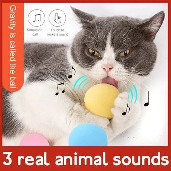 Cat Hračka Pet Gravity Ball Simulácie Zvieracích Znejúce Loptu Pet Produkt Hrať Žuvanie Loptu Catnip Školenia Prilákať Baviť Dodanie