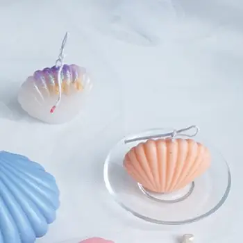 1Pcs DIY Malé Sea Shell Tvar Čokoláda Plastové Sviečka Formy Fondant Cake Decoration Pearl Shell Formy Nástroje
