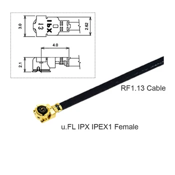 1PCS IPX IPEX1 U. fl Žena na U. fl IPEX1 Žena Antény WIFI Predlžovací Kábel ANTÉNNY Koaxiálny RF1.13 Pigtail pre Router 3g, 4g Modem