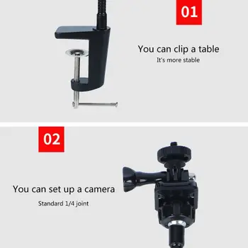 M2EC Fotoaparát Držiak s Enhanced Stôl Zvieracie Čeľuste Flexibilné Gooseneck Stojan pre Webcam Brio 4K C925e C922x C922 C930e C930 C920