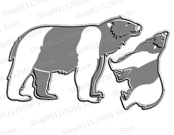 2021 Nové Rezanie Kovov Zomrie, Takže Dar Pozadí Polar Bear Zvierat Album Dekorácie Scrapbooking Rám Karty Plavidlo Bez Pečiatky