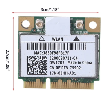 Vysokorýchlostné WiFi a BT Bezdrôtové Karty Adaptéra DW1702 AR5B195 Sieťové Karty, Bluetooth