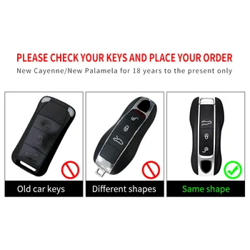 Zliatiny Zinku Smart Key Puzdro Diaľkové Držiteľ Shell 3 Tlačidlá Taška Keychain Pre Porsche Panamera 17+, Cayenne 2018+