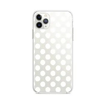 Black White Polka Dot Telefón Prípade Jasne pre iphone 12 11 Pro max mini XS 8 7 6 6 Plus X 5S SE 2020 XR kryt