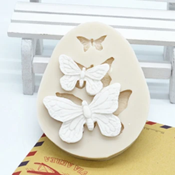 Krásny Motýľ Fondant Tortu Silikónové Formy Sušienky, Pečivo, Formy Čokoládové Cukrovinky Formy Cake Decoration Pečenie Nástroje M021
