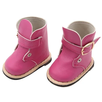 Bábika topánky zimné kožené topánky, topánky vhodné pre 18-palcové Americký & 43 cm baby doll príslušenstvo hračky pre dievčatá našej generati