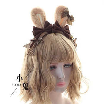 Japonský lolita medveď ear band medveď vlasy kapely kc Lolita čelenka na vlasy priečinok príslušenstvo strane