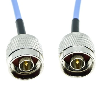N typ male na N samec konektor konektor RG402 RG-402 Semi Flexibilné Koaxiálny Kábel 50ohm Modrá