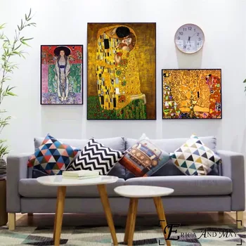 Gustav Klimt Abstraktné Maliarske Plátno Plagáty A Tlačí Na Obývacia Izba Č Zarámované Wall Art Obraz Domova Na Predaj