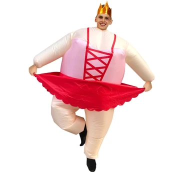 Ružová Maškarný Balet Sumo Nafukovacie Kostým pre Dospelých Zábavné Vyhodiť Vyhovovali Dropship Halloween Party Cosplay Tuku Oblečenie