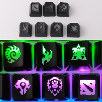 Podsvietený Mechanické Keycap Herné Tlačidlá na Klávesnici World Of Warcraft DOTA Milosrdenstva ABS Prenos Svetla Hra, Hráč, Príslušenstvo