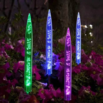 Slnečné Svetlo LED Akryl Stick Trávnik Lampy Vonkajšie Nepremokavé Záhradu, Nádvorie Park Chodbe, Dekoračné Osvetlenie, Solárne Lampy 1/2 ks