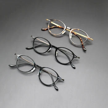 2021 Nové Acetát Okuliare, Rám Muži Ženy Vintage Krátkozrakosť Predpis Optické Okuliare Rám Muž Luxusné Titán Nohu Okuliare