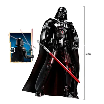 36 Štýle Star Wars Buildable Obrázok Stormtrooper Darth Vader Kylo Ren Chewbacca Boba Jango Fett Všeobecné Grievou Akčný Chlapec Hračka