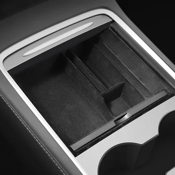 Auto stredovej Konzoly Hrnú Organizátor Kontajnerov pre Tesla Model 3 Y 2021 Opierke Úložný Box Zásobník Auto Interiérové Doplnky