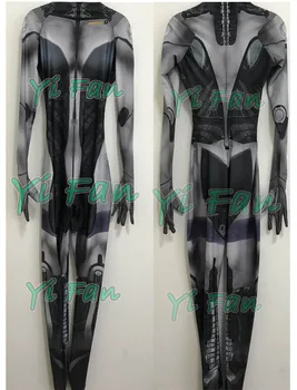 Nový Mass Effect Žena Cosplay Kostým Elastická 3D Vytlačené Spandex Halloween Kostým pre ženy Kombinézu Dievčatá, Ženy na Zákazku