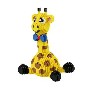 Balody 16083 Roztomilý Žltá Žirafa Mini Diamond Stavebné Bloky Zvierat Pet 3D Model DIY Tehly Hračka pre Deti, Darček k Narodeninám