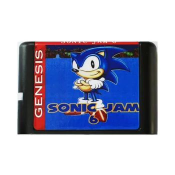 Sonic 6 Jam 16 bit MD Hra Karty Pre Sega Mega Drive Pre SEGA Genesis
